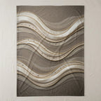 Textured throw blanket with flowing wave pattern and sparkling accents.