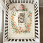 Personalized 'My Little Lamb' Baby Blanket — Soft Fleece Baby Blanket with Name & Lamb Design
