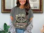 Gray t-shirt with "The Lord is my Light & Liberty" and USA 1776 badge.