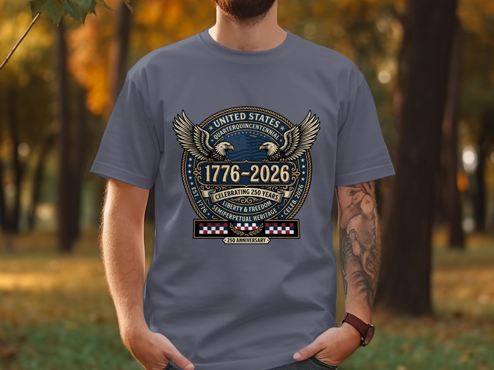United States Quarterquicentennial 250th Anniversary t-shirt.