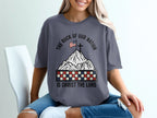 T-shirt with mountains, cross, and "The Rock of Our Nation Is Christ the Lord".