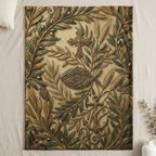 Textured blanket with embossed Christian symbols: cross, fish, and anchor.