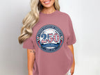 T-shirt with "United States of America 250 Semiquincentennial" circular logo.