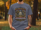 Gray t-shirt with "Soli Deo Gloria USA Est. 1776" design featuring a crown and eagle.
