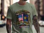 Green t-shirt with "Pinay & Patriotic Filipina American Freedom Celebration" text and US flag.