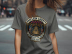 Gray t-shirt with a "Proclaim Liberty" bell logo featuring American flags and "1776-2026."
