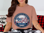 United States of America 250 Semiquincentennial 1776-2026 logo on a shirt.