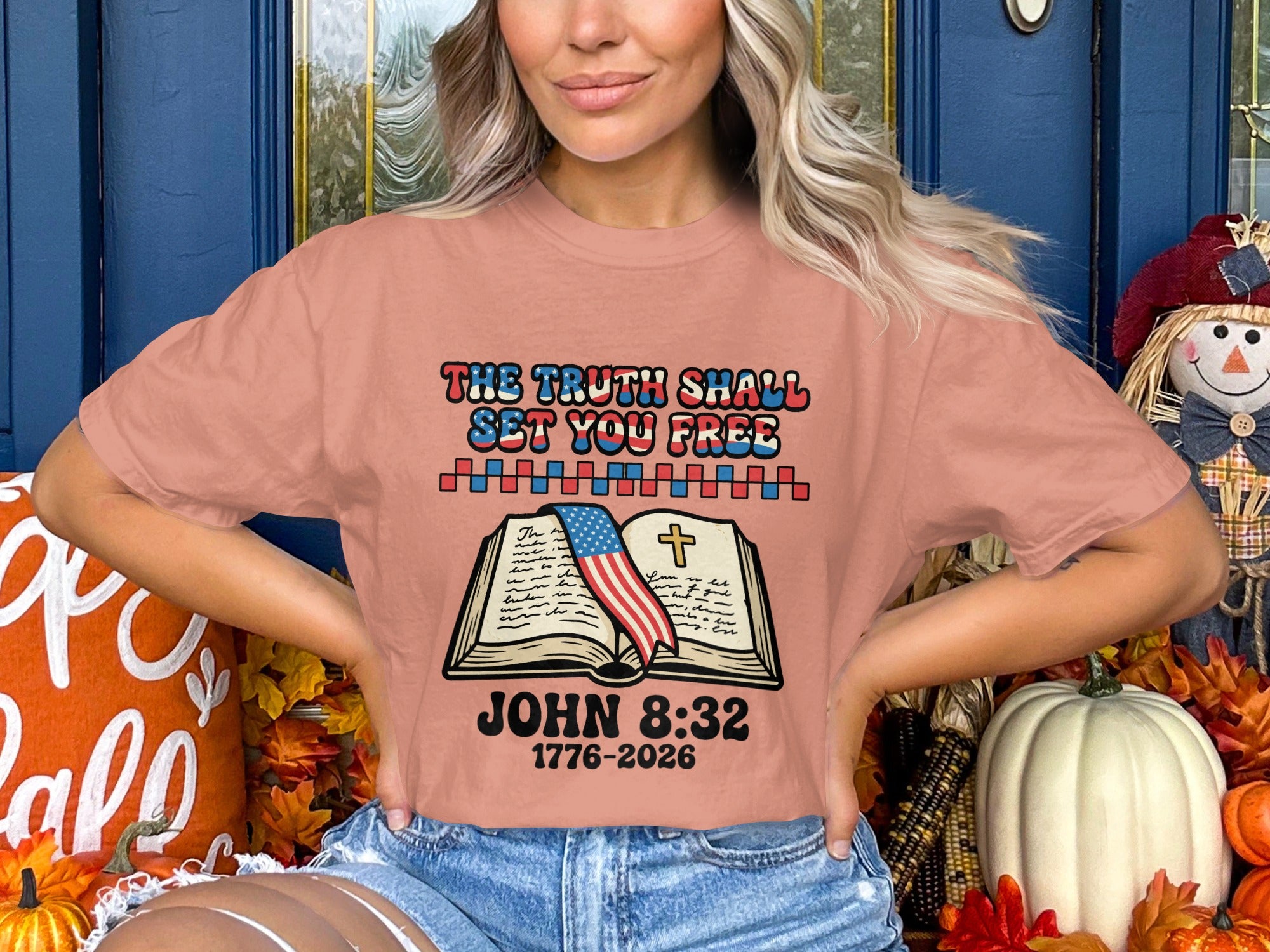 Bible with "The Truth Shall Set You Free" and John 8:32.