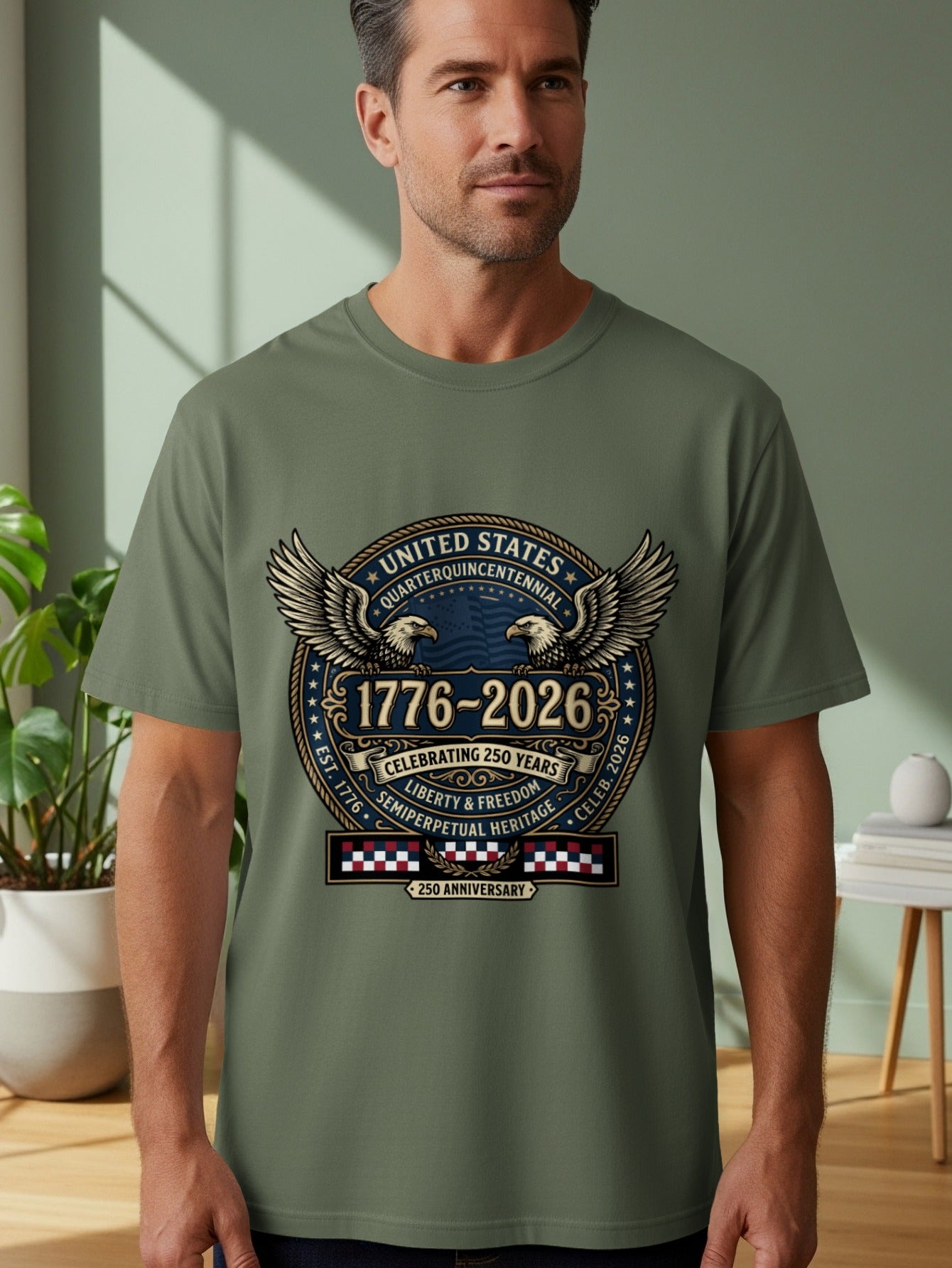 United States Quarterquincentennial 1776-2026 250th Anniversary badge.